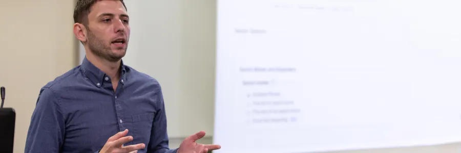 Photo of Marc Bess teaching a class