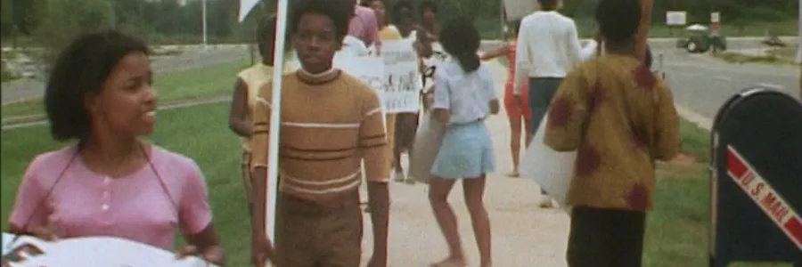 Students with picket signs