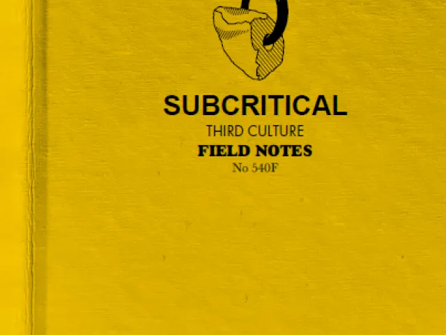 Subcritical Third Culture Field Notes book cover